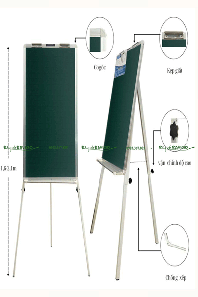Cấu tạo Bảng Flip Chart 3 chân viết phấn 